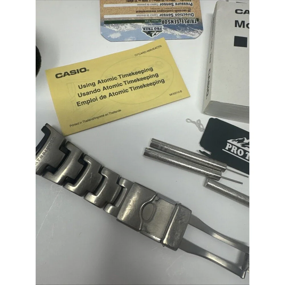 BOX & PAPERWORK ONLY - CASIO PRO TREK Solar Sensor Watch Parts Links - NO WATCH